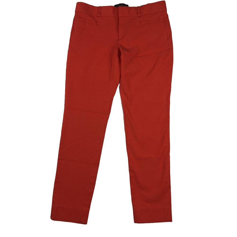 Banana Republic Sloan Ankle Chino Pants Tomato Red 25” Inseam Size 2